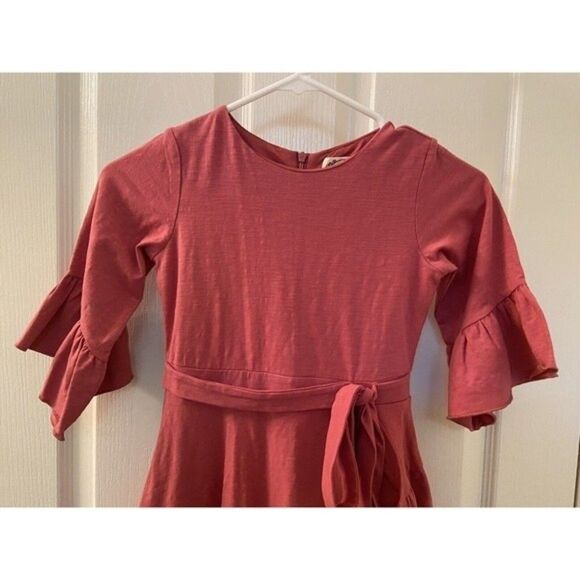 Joyfolie Mia Joy Dress Tiered Ruffle Bell Sleeves Side Bow Tie Girls Size 8 - Picture 2 of 9